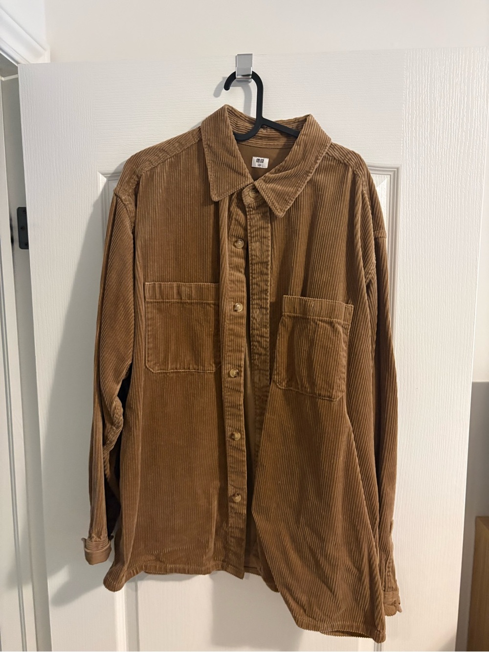 Uniqlo Corduroy Button-Front Jacket in Tan